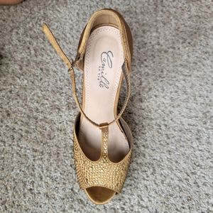 Gold Camille la vie high heels size 8.5
